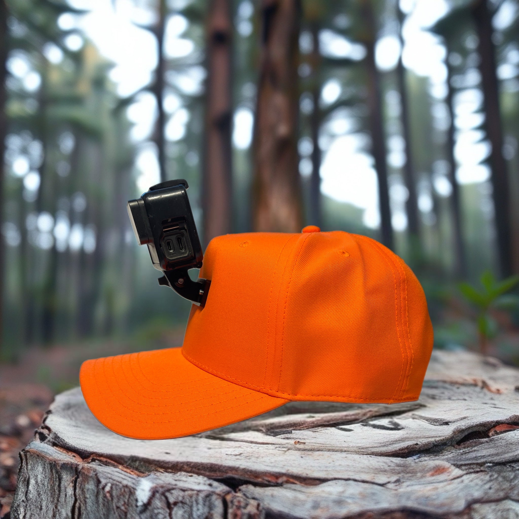 #ActionHatCustom: Hunter Orange 5-Panel Curved Bill