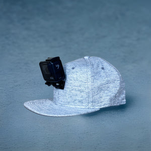 #ActionHatCustom: Heather Gray Comfy Fit Flat Bill