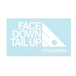 #FACEDOWNTAILUP - 11" White Decal - Hat Mount for GoPro