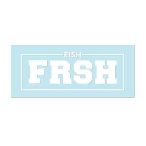 #FISHFRSH - 6" White Decal - Hat Mount for GoPro