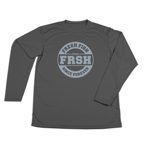 #FRESHFISH Performance Long Sleeve Shirt - Gray Print