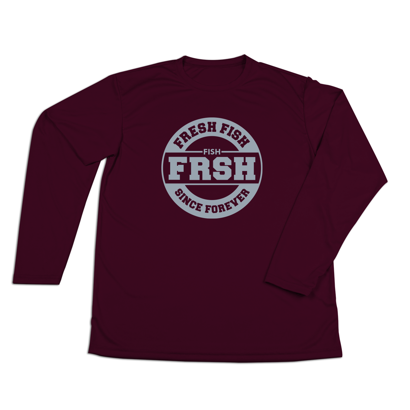 #FRESHFISH Performance Long Sleeve Shirt - Gray Print