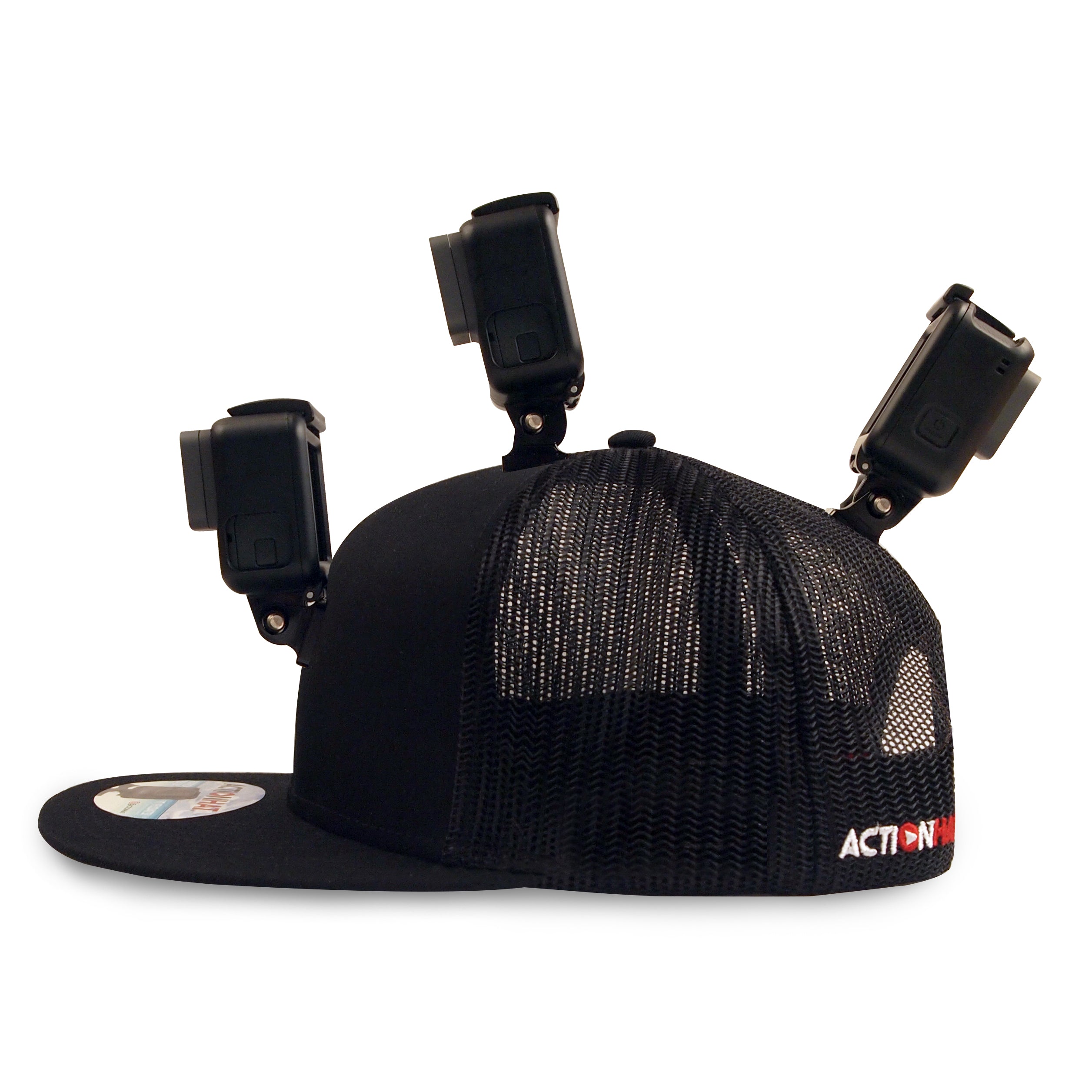 ActionHat Mesh: Black Curve Bill - Hat Mount for GoPro