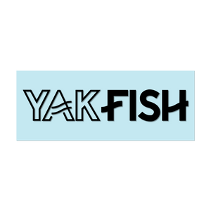 #YAKFISH Logo - 11" Black Decal - Hat Mount for GoPro